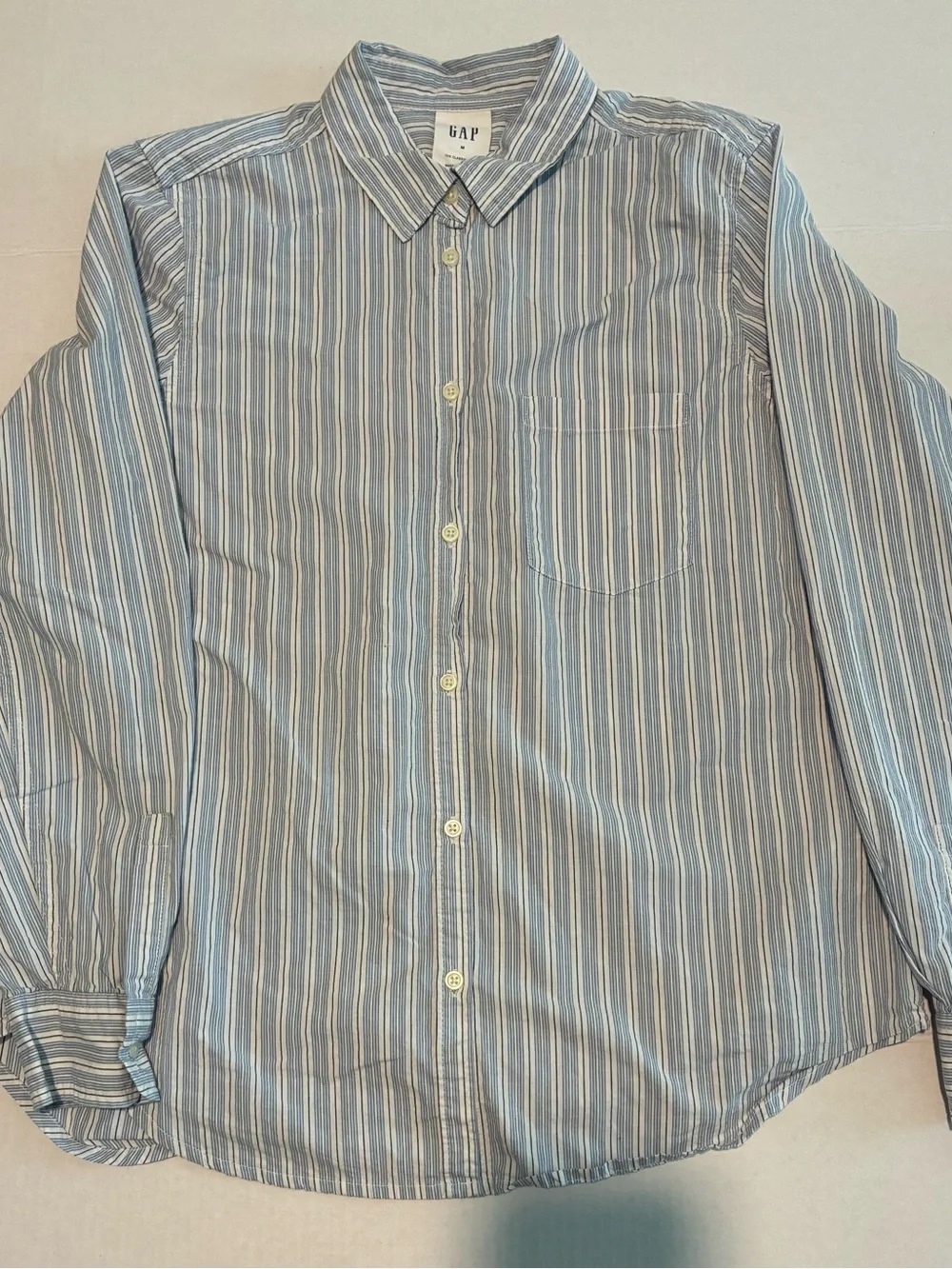 GAP Blue & White Striped Button-Down Shirt
